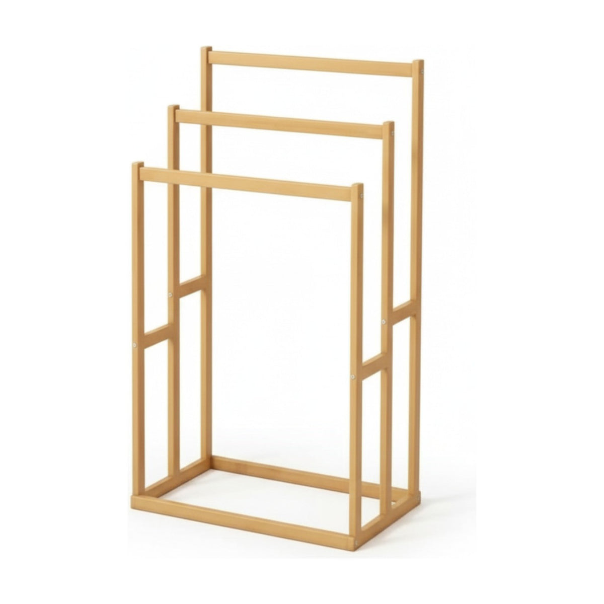 Bamboo Bathroom Towel Rack 3 Tier Free Standing Towel Holder - Maisonware