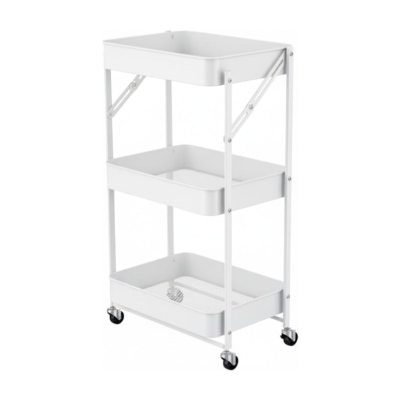 3 Tier Steel Trolley Cart with Wheels 89x44x30cm - Maisonware