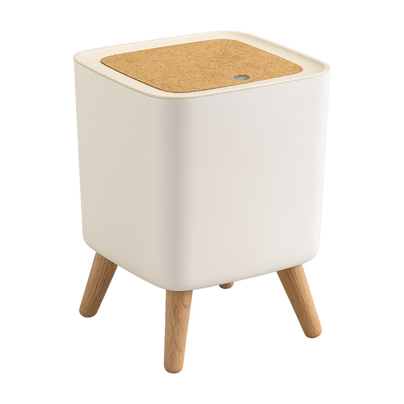 One-Touch 7L Nordic Square Waste Bin with Legs Soft-Close Lid - Maisonware
